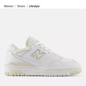SOLD - NEW BALANCE 550 (new) - women size 7.5 - white linen